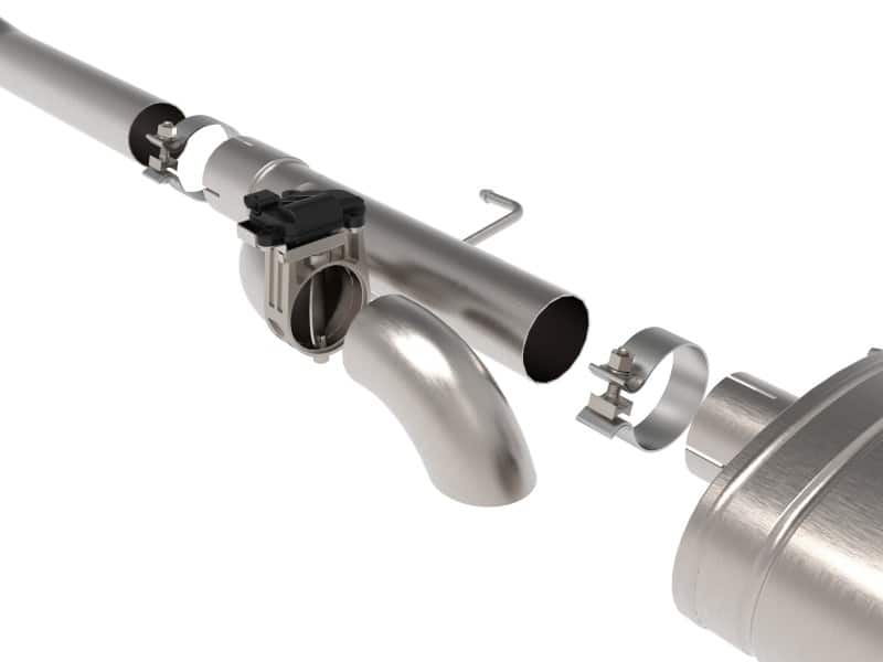 aFe Gemini XV 3in 304 SS Cat-Back Exhaust 2021 Ford F-150 V6 2.7L/3.5L (tt)/V8 5.0L w/ Polished Tips - Image 9
