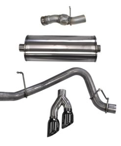 Corsa 15-16 GMC Yukon Denali 6.2L V8 Single Side Exit Cat-Back Exhaust w/ Polished Black Tips