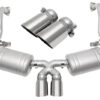 SOUL 05-08 Porsche 987.1 Cayman / Boxster Performance Exhaust - Slash Cut Brushed Finish Tips