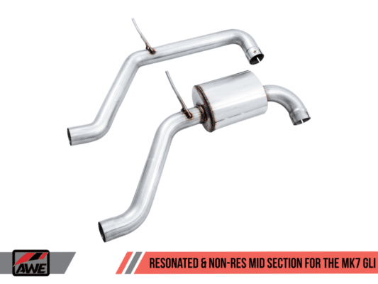 Alternative view of AWE Tuning 18-21 Volkswagen Jetta GLI Mk7 Non-Resonated Exhaust Conversion Kit