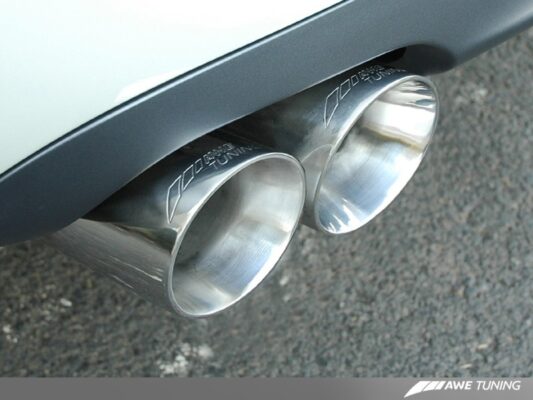 Alternative view of AWE Tuning Audi B7 S4 Track Edition Exhaust - Polished Silver Tips