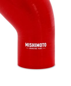 Alternative view of Mishimoto Silicone Reducer Coupler 45 Degree 2in to 2.5in - Red