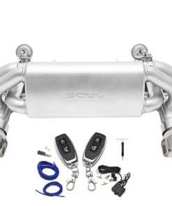 SOUL 2020+ Porsche 718 GT4 / Spyder / GTS 4.0L Valved Exhaust - Polished Slash Cut Tips - w/ VC