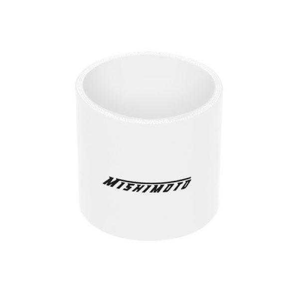 Alternative view of Mishimoto 3.0in. Straight Coupler White