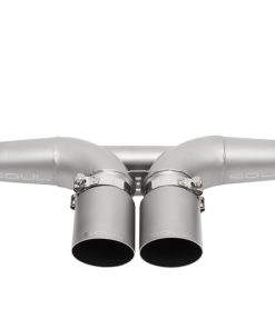SOUL 06-11 Porsche 997 / 997.2 GT3 Center Muffler Bypass Exhaust - 3.5in Strght Cut Sig Satin Tips