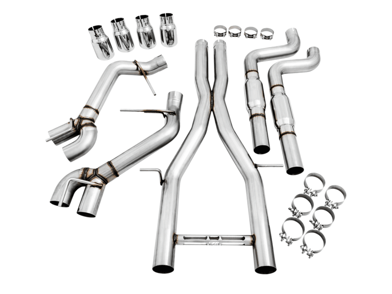 AWE Tuning 16-19 Chevy Camaro SS Resonated Cat-Back Exhaust -Track Edition (Quad Chrome Silver Tips) - Image 2