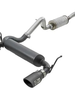 aFe Rebel Series 2.5in 409 SS Cat-Back Exhaust w/ Black Tips 2007+ Jeep Wrangler (JK) V6 3.6L/3.8L