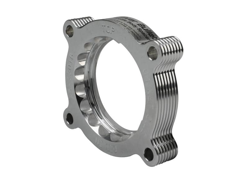 aFe 11-14 Ford Mustang/ 11-14 Ford F-150 V6 3.7L Silver Bullet Throttle Body Spacer - Silver - Image 3