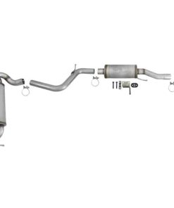 Alternative view of aFe Rebel Series 2.5in 409 SS Cat-Back Exhaust w/ Polished Tips 07+ Jeep Wrangler (JK) V6 3.6L/3.8L
