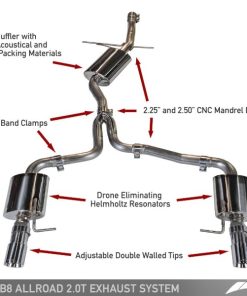 AWE Tuning Audi B8.5 All Road Touring Edition Exhaust - Dual Outlet Diamond Black Tips