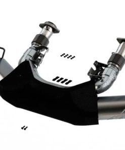 Alternative view of Borla 2020 Chevrolet Corvette C8 6.2L ATAK 3in Exhaust System Dual Round A/C Tips 4inx 4.75in