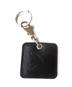 Akrapovic Square Leather Keychain - black