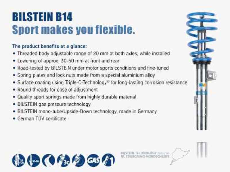 Bilstein B14 (PSS) 2015 Mini Cooper F56 Front & Rear Performance Suspension System - Image 8