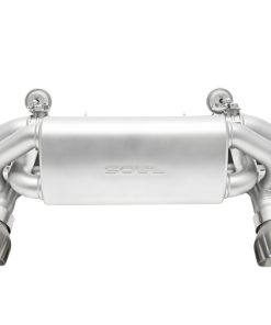 SOUL 2020+ Porsche 718 GT4 / Spyder / GTS 4.0L Valved Exhaust - Brushed Slash Cut Tips - No VC