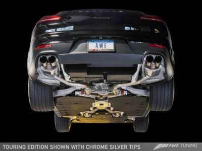 Alternative view of AWE Tuning Panamera 2/4 Touring Edition Exhaust (2011-2013) - w/Chrome Silver Tips
