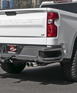 Alternative view of aFe Gemini XV 3in 304 SS Cat-Back Exhaust w/ Cutout 19-21 GM Silverado/Sierra 1500 V8- w/ Black Tips