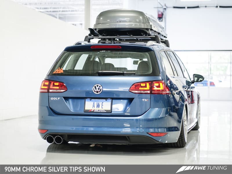 AWE Tuning VW MK7 Golf SportWagen Track Edition Exhaust w/Chrome Silver Tips (90mm) - Image 9