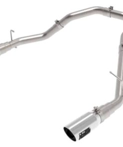 aFe Large Bore-HD 3in 409SS DPF-Back Exhaust System w/ Polished Tip RAM 1500 20-21 V6-3.0