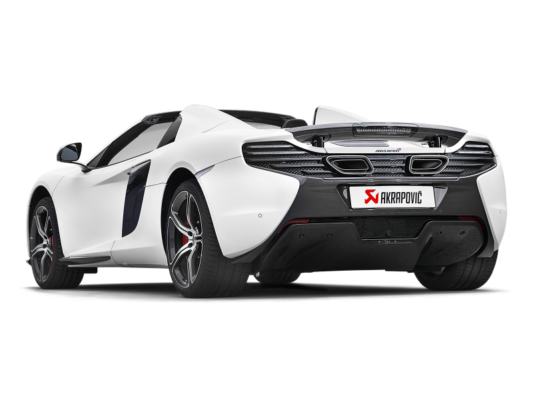 Alternative view of Akrapovic 14-17 McLaren 650S/650S Spyder Slip-On Line (Titanium) w/ Carbon Tips