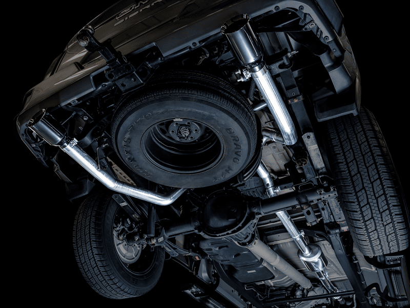 AWE Tuning 4th Gen GM 1500 5.3L 0FG Catback Split Rear Exit (Flat Bumper) - Quad Diamond Tips - Image 7