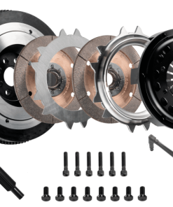 DKM Clutch VW/Audi 2.0L TSI (8 Bolt) Ceramic Twin Disc MR Clutch w/Flywheel (650 ft/lbs Torque)