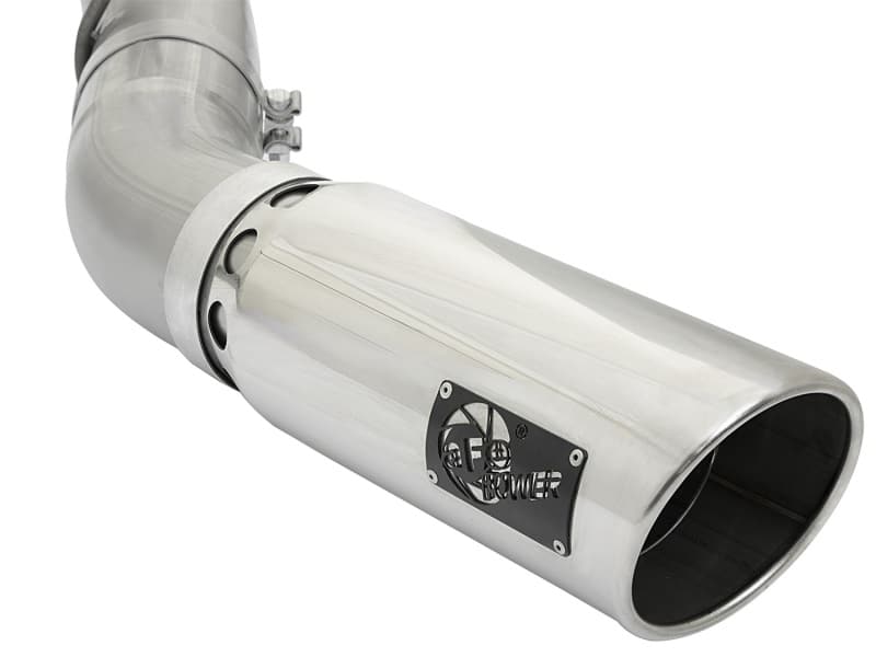 aFe ATLAS 5in DPF-Back Aluminized Steel Exhaust System w/Polished Tips 2017 GM Duramax 6.6L (td) L5P - Image 5