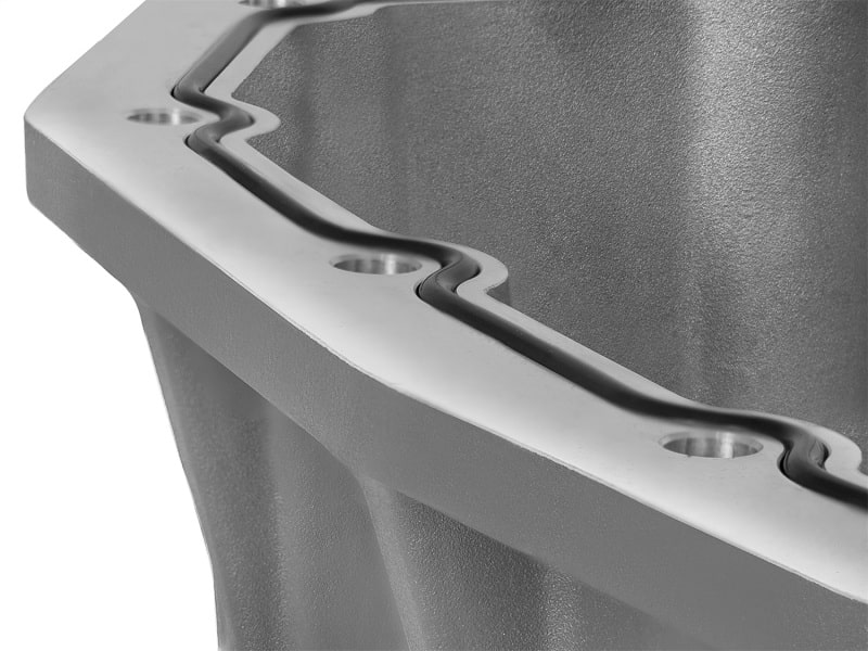 aFe Street Series Engine Oil Pan Raw w/ Machined Fins; 11-17 Ford Powerstroke V8-6.7L (td) - Image 2