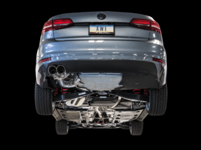 Alternative view of AWE Tuning 09-14 Volkswagen Jetta Mk6 1.4T Track Edition Exhaust - Chrome Silver Tips