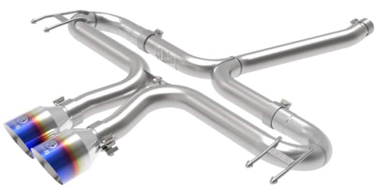 aFe Takeda 2-1/2in 304 SS Axle-Back Exhaust w/Blue Flame Tips 17-20 Honda Civic Sport L4-1.5L (t) - Image 3