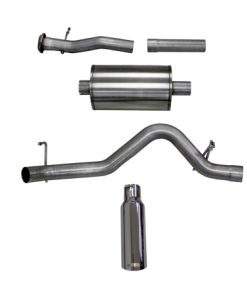 Corsa 2017 Chevy Colorado 3.6L Crew Cab Sport Cat-Back System Single Rear Exit Polished Tips