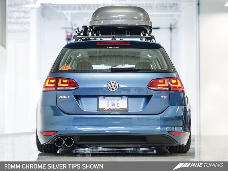 AWE Tuning VW MK7 Golf SportWagen Track Edition Exhaust w/Chrome Silver Tips (90mm) - Image 10