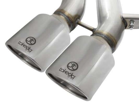 Alternative view of aFe POWER Takeda 3in 304 SS Cat-Back Exhaust w/ Polished Tips 13-17 Ford Focus ST L4-2.0L (t)