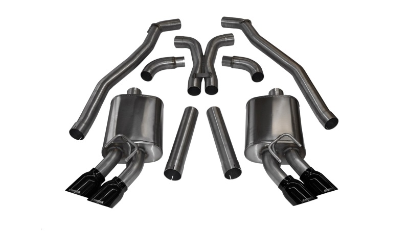 Corsa 12-13 Chevrolet Camaro Coupe ZL1 6.2L V8 Black Sport Cat-Back + XO Exhaust - Image 2