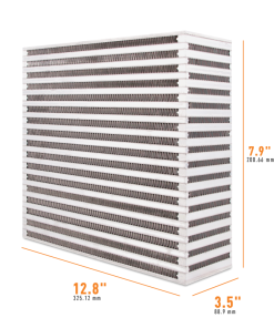 Alternative view of Mishimoto Universal Air-to-Air Intercooler Core - 12.8in / 7.9in / 3.5