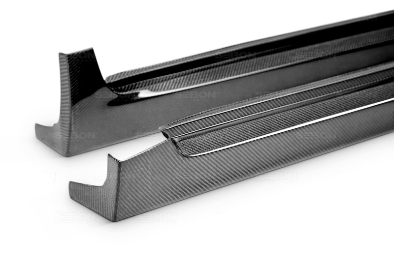 Seibon 08-10 Subaru STi Carbon Fiber Side Skirts - Image 3