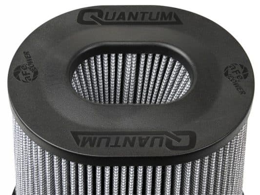 Alternative view of aFe Quantum Pro DRY S Air Filter Inverted Top - 5in Flange x 8in Height - Dry PDS