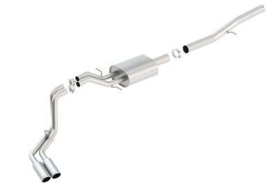 Alternative view of Borla 14 Silv/Sierra 1500 EC Std/CC Short 143.5in WB S-Type Dual Rolled Side Exit Cat-Back Exhaust