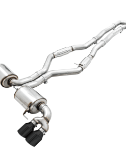 AWE Tuning 2019+ BMW M340i (G20) Resonated Touring Edition Exhaust - Quad Diamond Black Tips