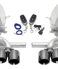 SOUL 05-08 Porsche 997.1 Carrera Valved Exhaust (with PSE) - Black Chrome Tips