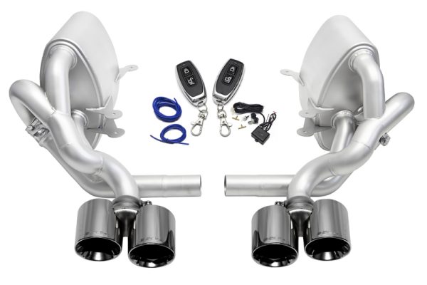SOUL 05-08 Porsche 997.1 Carrera Valved Exhaust (non-PSE) - Black Chrome Tips