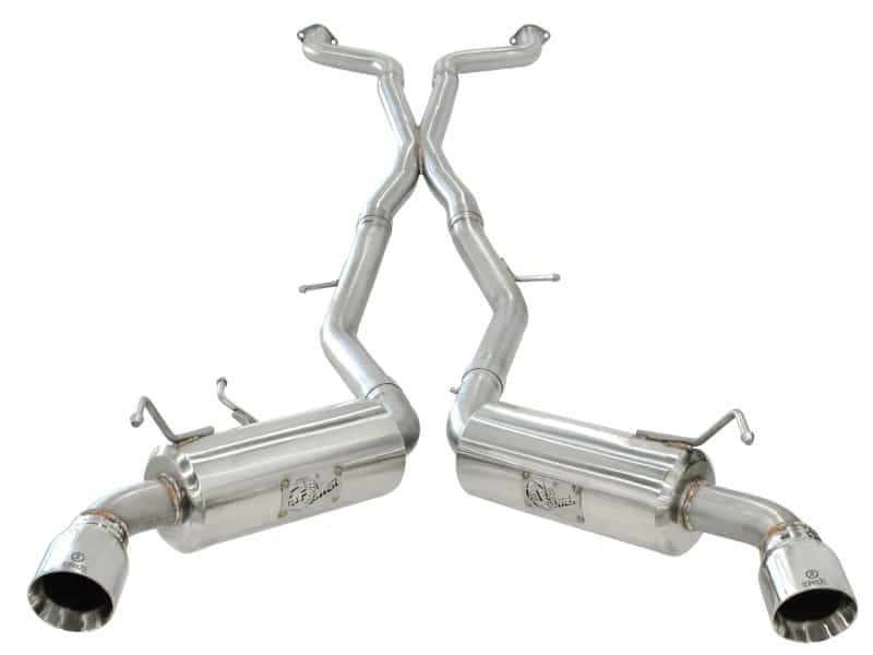 aFe Takeda 2.5inch SS Exhaust Cat-Back 09-13 Nissan 370Z V6 3.7L Polished Tips - Image 4