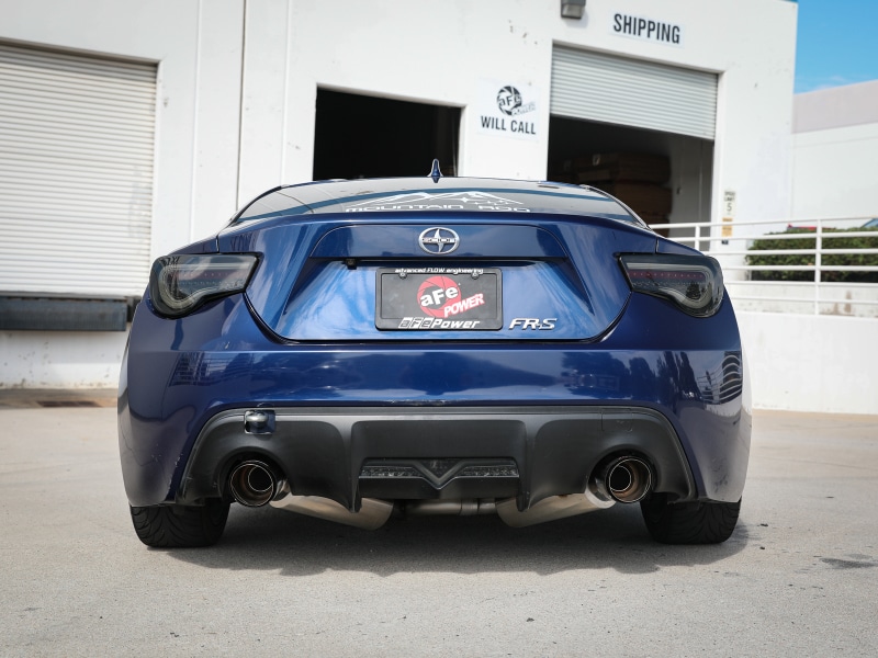 aFe Takeda Exhaust Axle-Back 13-15 Scion FRS / Subaru BRZ 304SS Carbon Fiber Dual Tips Exhaust - Image 6