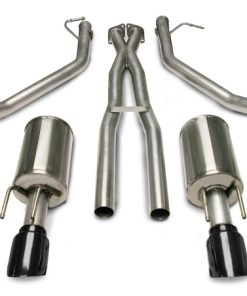 Corsa 05-06 Pontiac GTO 6L V8 2.5in Sport Cat-Back Exhaust + XPipe w/Dual Exit Single 4in BlackTips