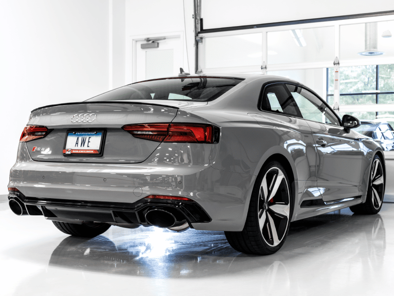 AWE Tuning Audi B9 RS 5 2.9L (Res.For Performance Cat) Touring Edition Exhaust w/ Diamond Black Tips - Image 6