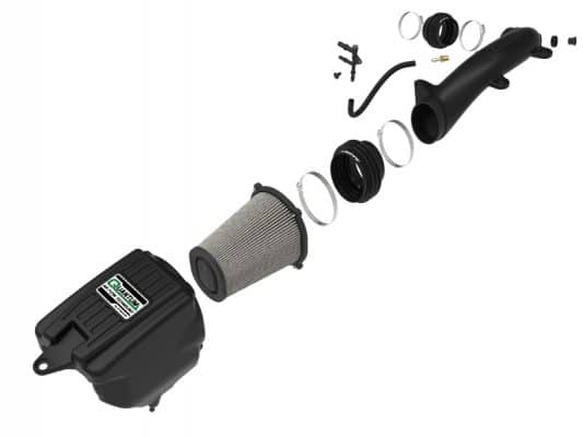 Alternative view of aFe Quantum Pro DRY S Cold Air Intake System 18-20 Jeep Wrangler JL L4-2.0L (t)