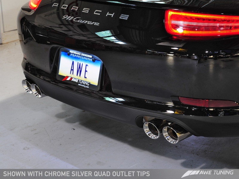 AWE Tuning Porsche 991 SwitchPath Exhaust for PSE Cars Chrome Silver Tips - Image 7