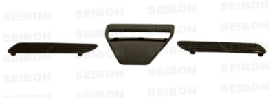 Alternative view of Seibon 08-09 Mitsubishi Evo X Carbon Fiber Hood Scoop - Only Fits OEM Hoods (Not Seibon Hoods)