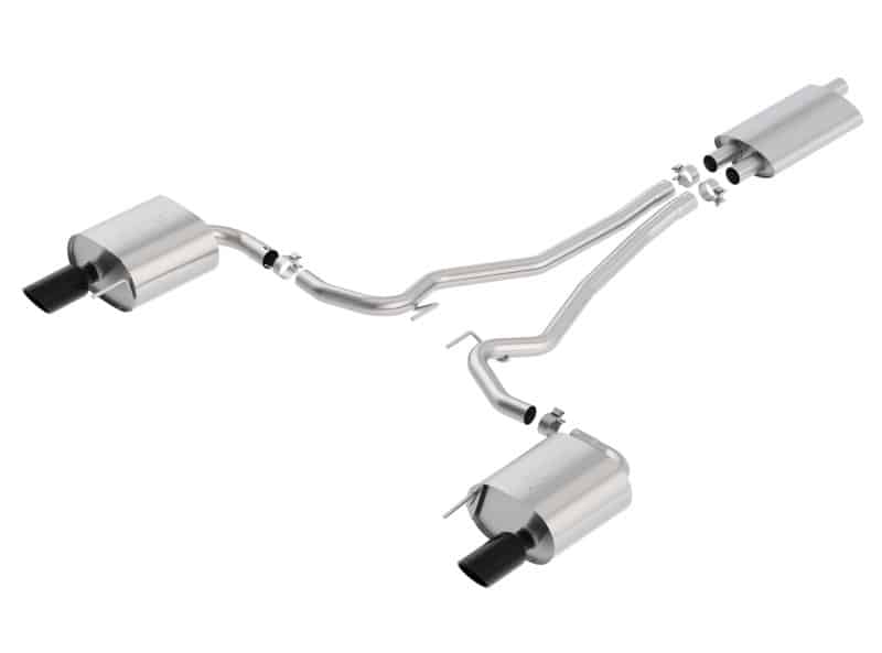 Borla 15-17 Ford Mustang EcoBoost 2.3L EC-Type Cat Back Single Round 4.0in OD 9.5in L Tips Exhaust - Image 3