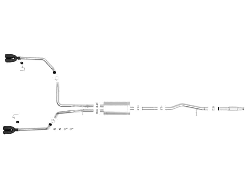 aFe Vulcan Series 3in-2-1/2in 304 SS Cat-Back 2019 GM Silverado / Sierra 1500 V8-5.3L w/ Black Tips - Image 5