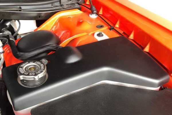 Alternative view of JLT 11-19 Dodge Charger/Challenger Black Textured Coolant Tank Cover